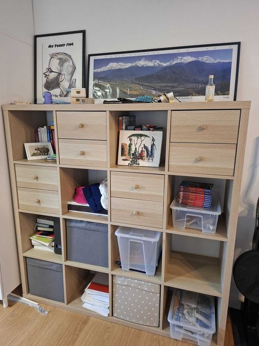 Dulap IKEA Kallax + 4 unitati cu sertare (total 8 sertare)