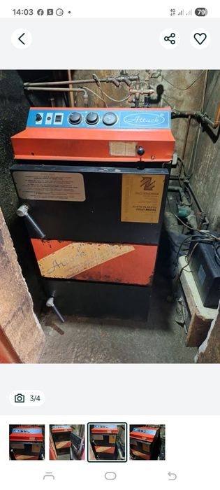 Vând centrală pe lemne