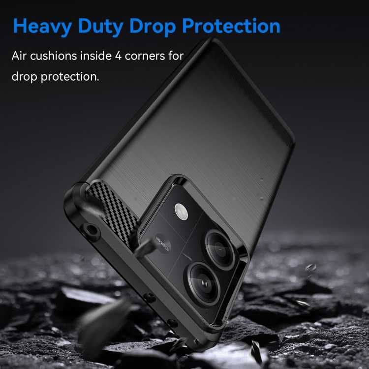 Калъф кейс гръб карбон Carbon за Xiaomi Poco C61 и Poco X6 Neo