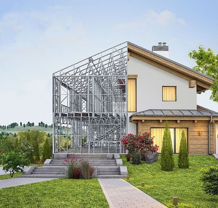 Case pe structura metalica