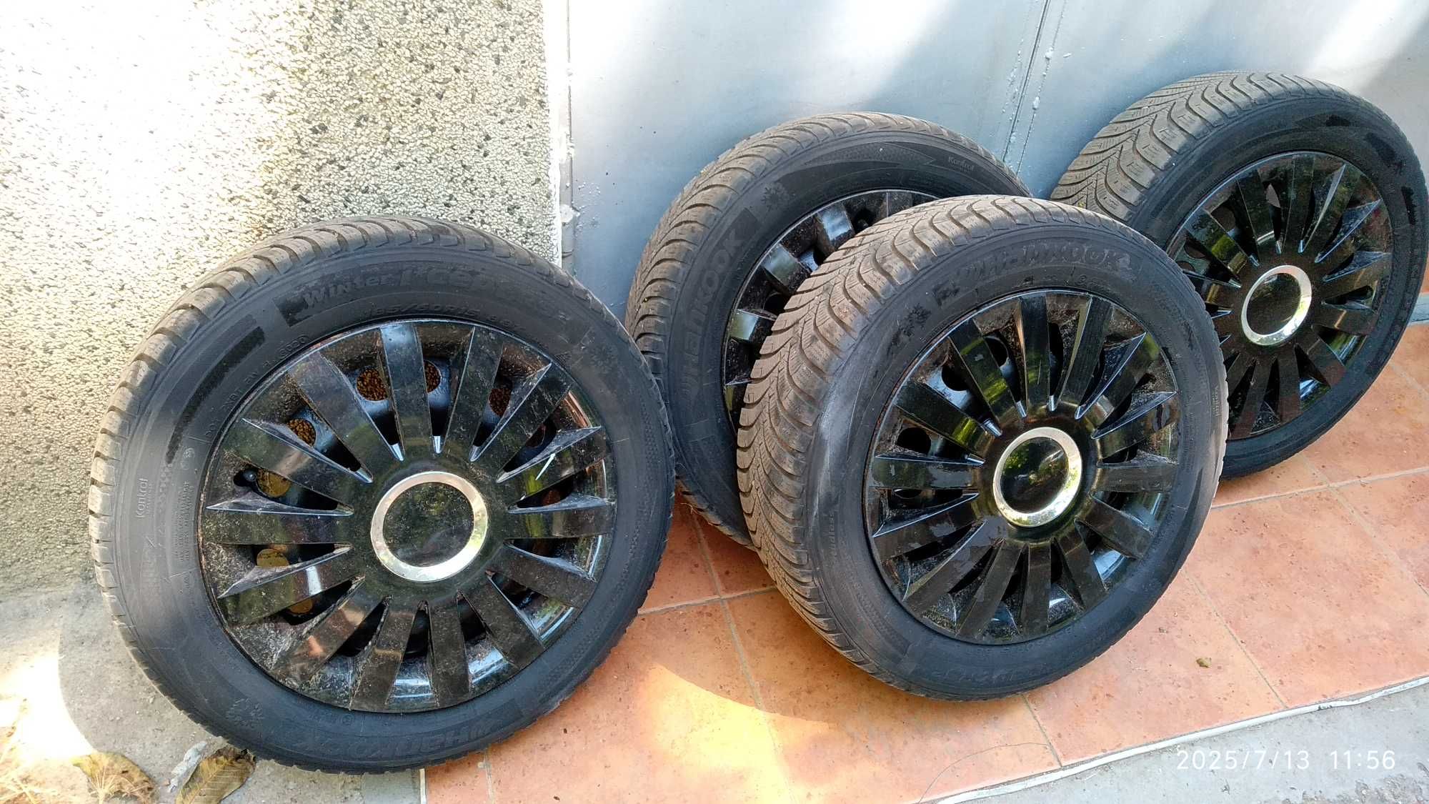 Джанти с гуми за Опел 15 цола,4х100,Ц.О-56.6, Hankook ДОТ-2020г