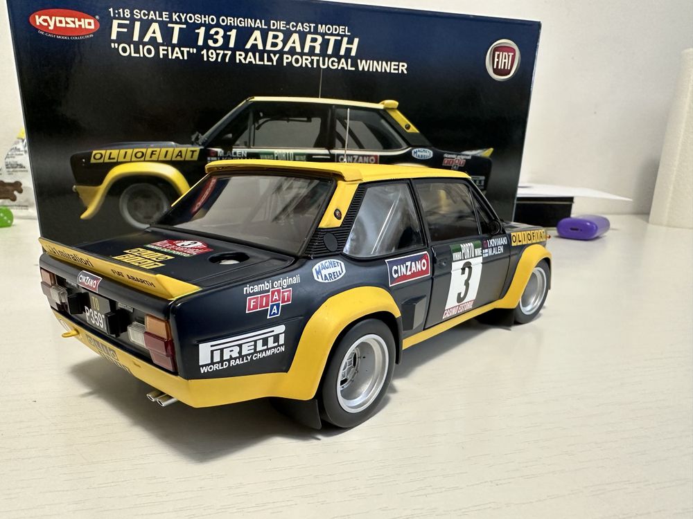 Kyosho 1/18 - Fiat Abarth 1977 Rally Portugal winner ( NU Autoart )