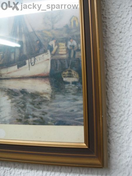 Репродукция На Шведския Художник Louis Sparre В Красива Ретро Рамка От