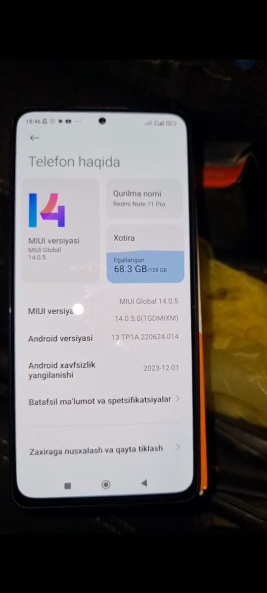 Redmi Note 11 Pro xolati zo‘r