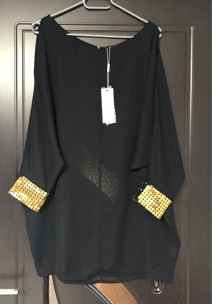 Bluza neagra matase noua bluza eleganta xl bluza eleganta noua