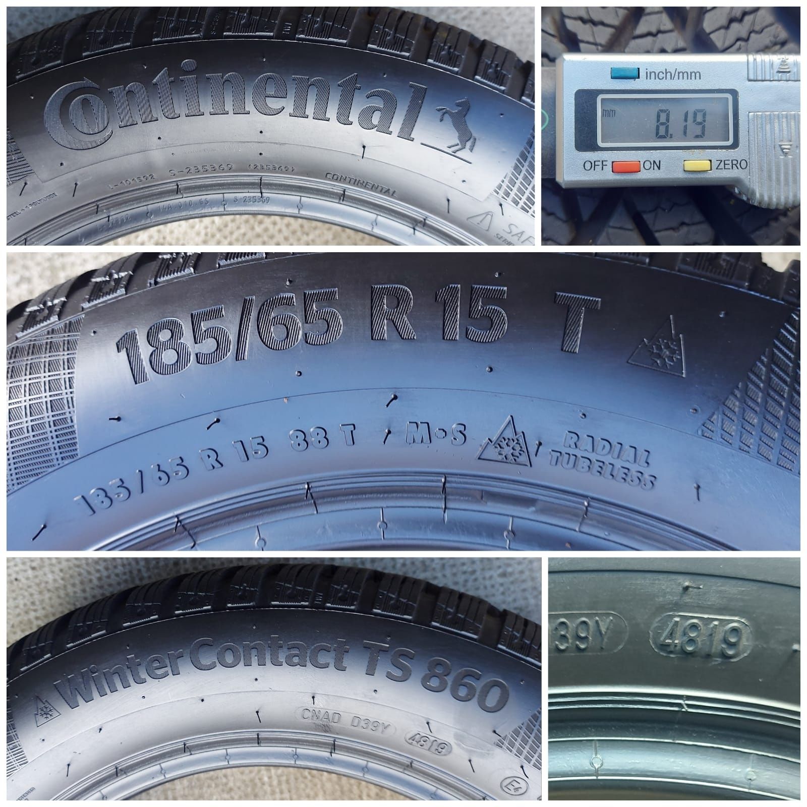 O bucată 185/65 R15 M+S iarnă - una Continental
