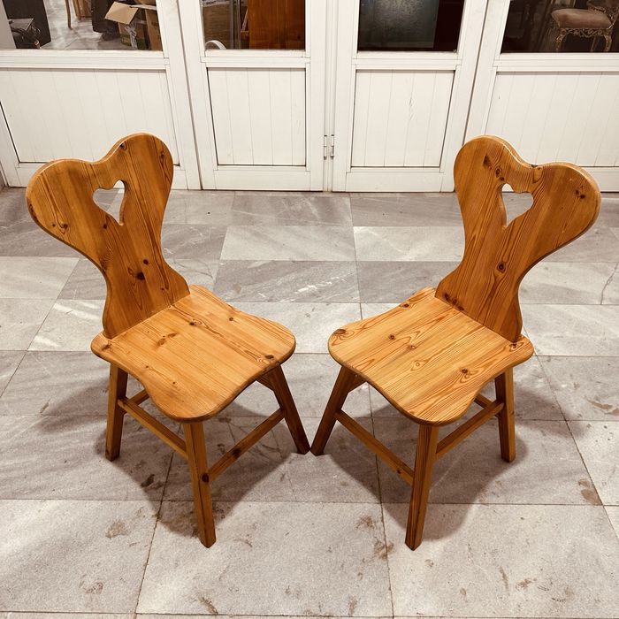 Дървени столове „Алпийски стил от 80-те