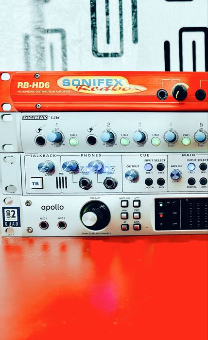 Pro Audio Studio: Sonifex RB-HD6, DigiMax D8, Central St+, Apollo 8