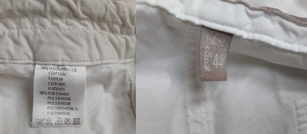 Pantaloni dama visinii, albi