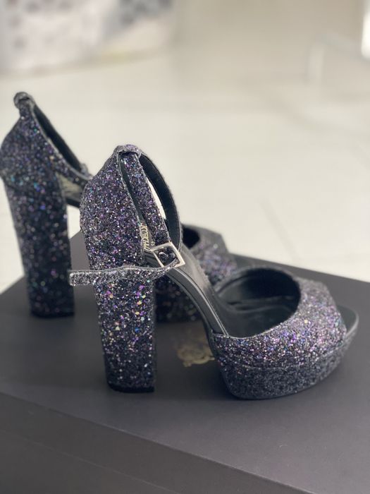 Sandale piele naturala cu paiete