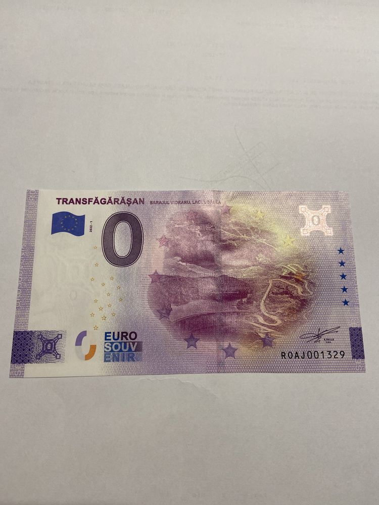 Bancnota 0 euro - Transfagarasan, Vidraru si Balea Lac