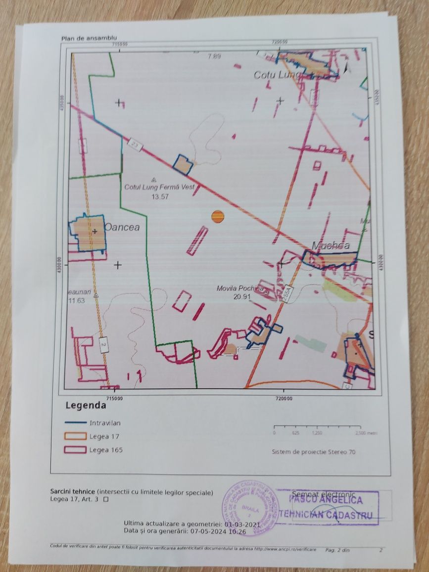 Teren agricol 50000m²Silistea  soseaua Focsani