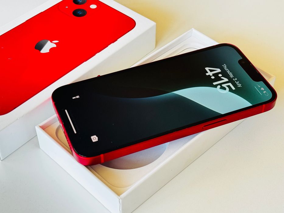 НОВ! Iphone 13 128GB Red 100% Батерия! Гаранция 6 месеца