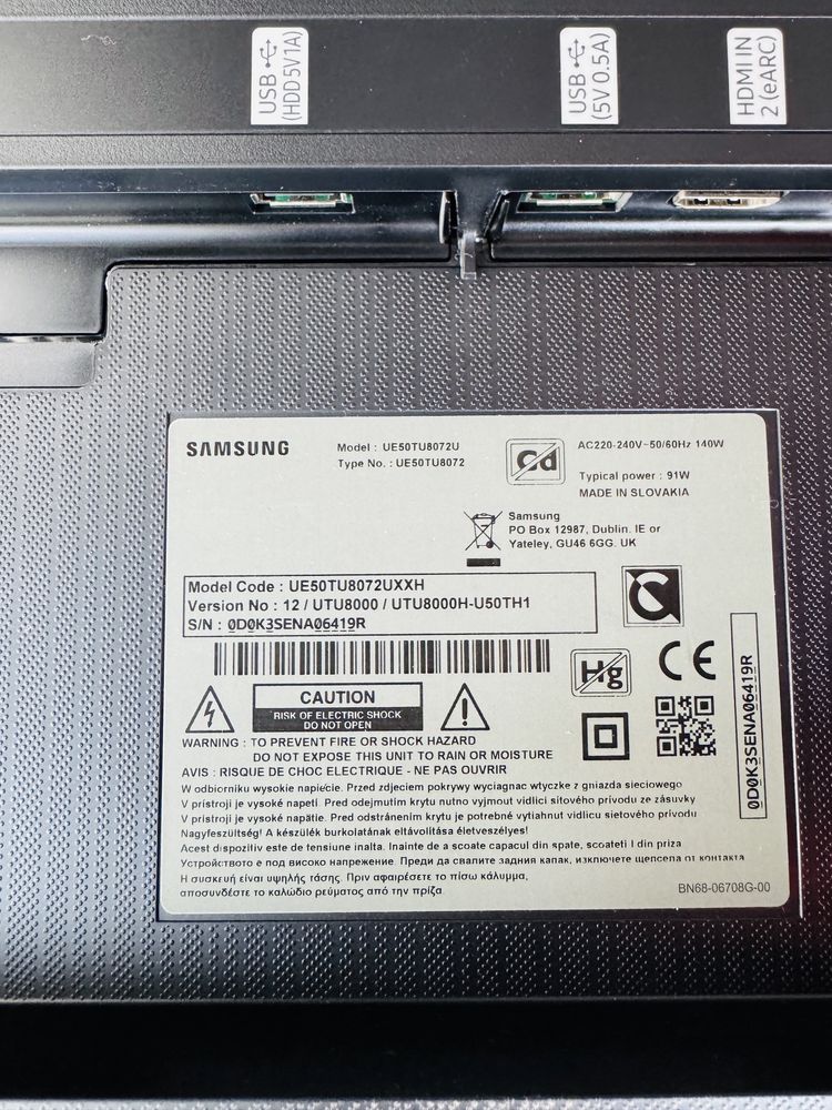 Tv samsung 126 cm defect