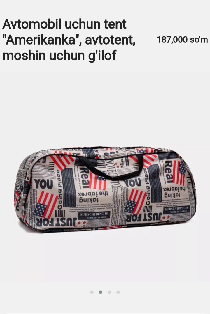 Avtomobil uchun tent "Amerikanka", avtotent, moshin uchun g'ilof