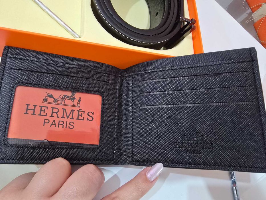 Set Hermes, portofel si curea