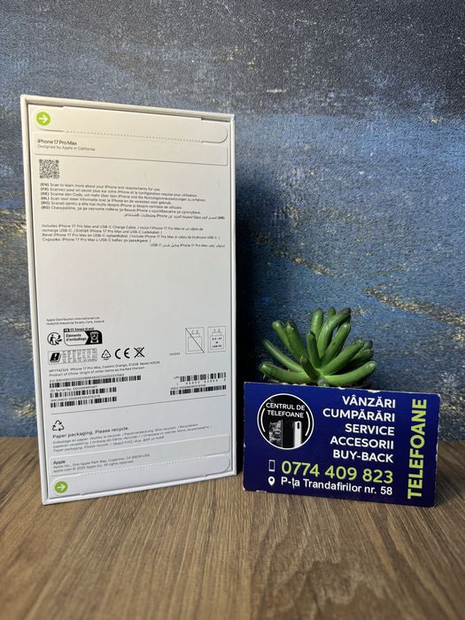 Iphone 17 Pro Max/512Gb/Garantie 2Ani Centrul de Telefoane/Rate