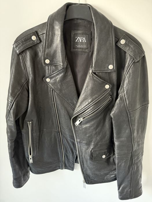 Geaca piele Zara M L neagra