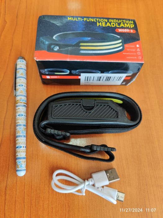 Set Lanterna frontala, perimetrala/spot + Racleta Baseus Quick Clean