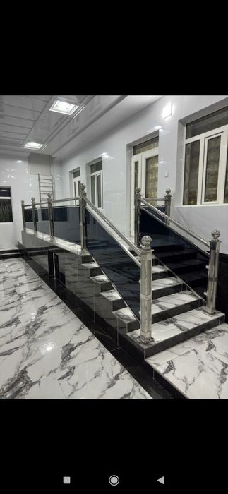 Перила стеклянные нержавейка усталари