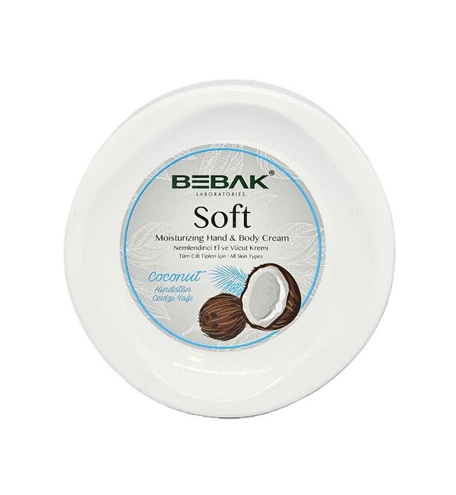 Крем за ръце и тяло с кокосово масло за суха кожа Bebak Soft 200 мл