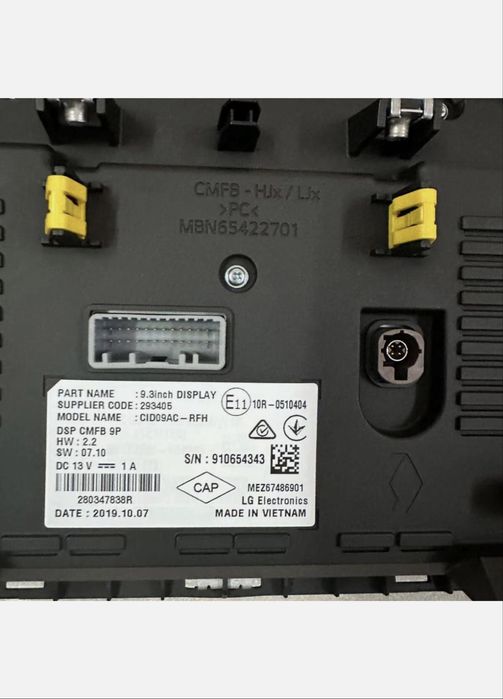 Display navigatie renault captur