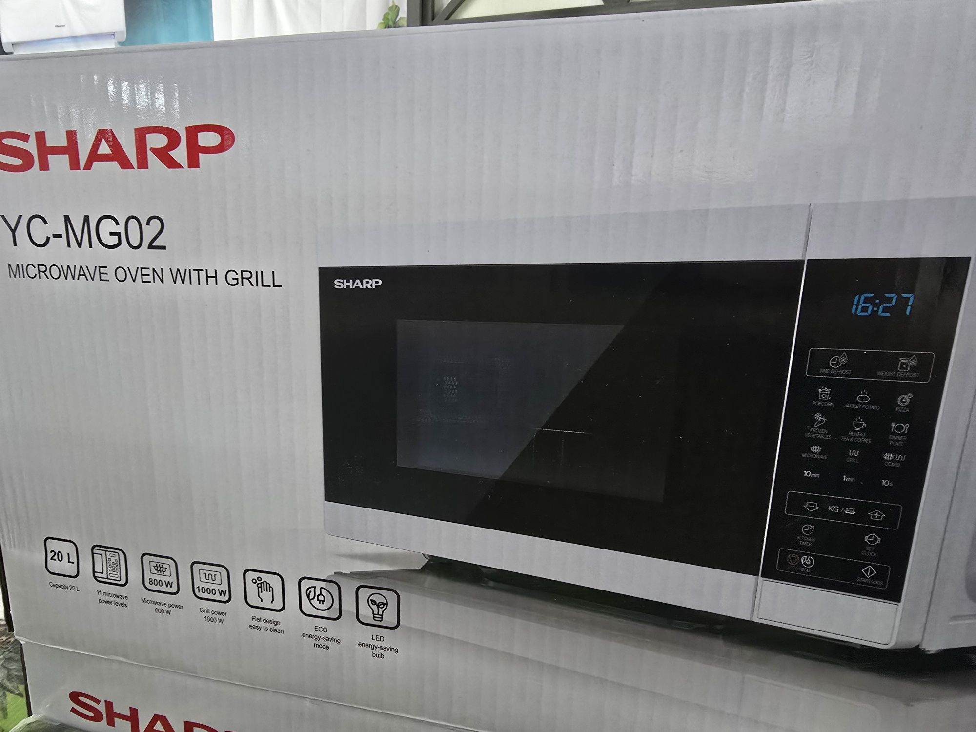 Нова микровълнова с грил Шарп/Sharp 20 л