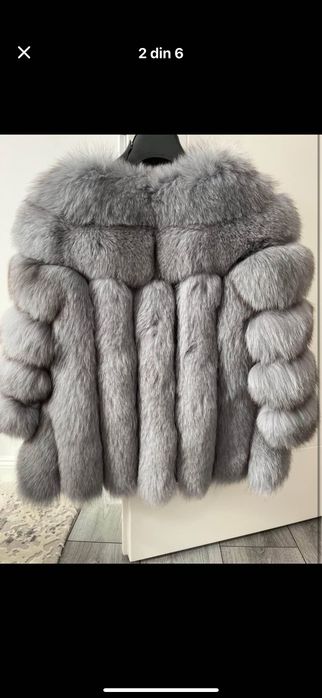 Blană naturală gri