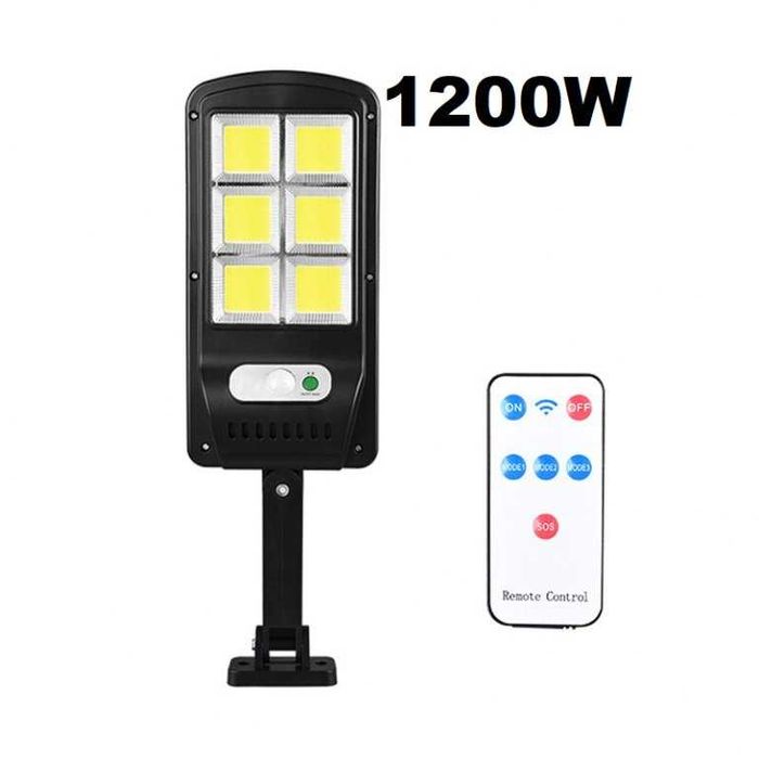 1200W соларна лампа със 96 COB LED диода с 3 режима