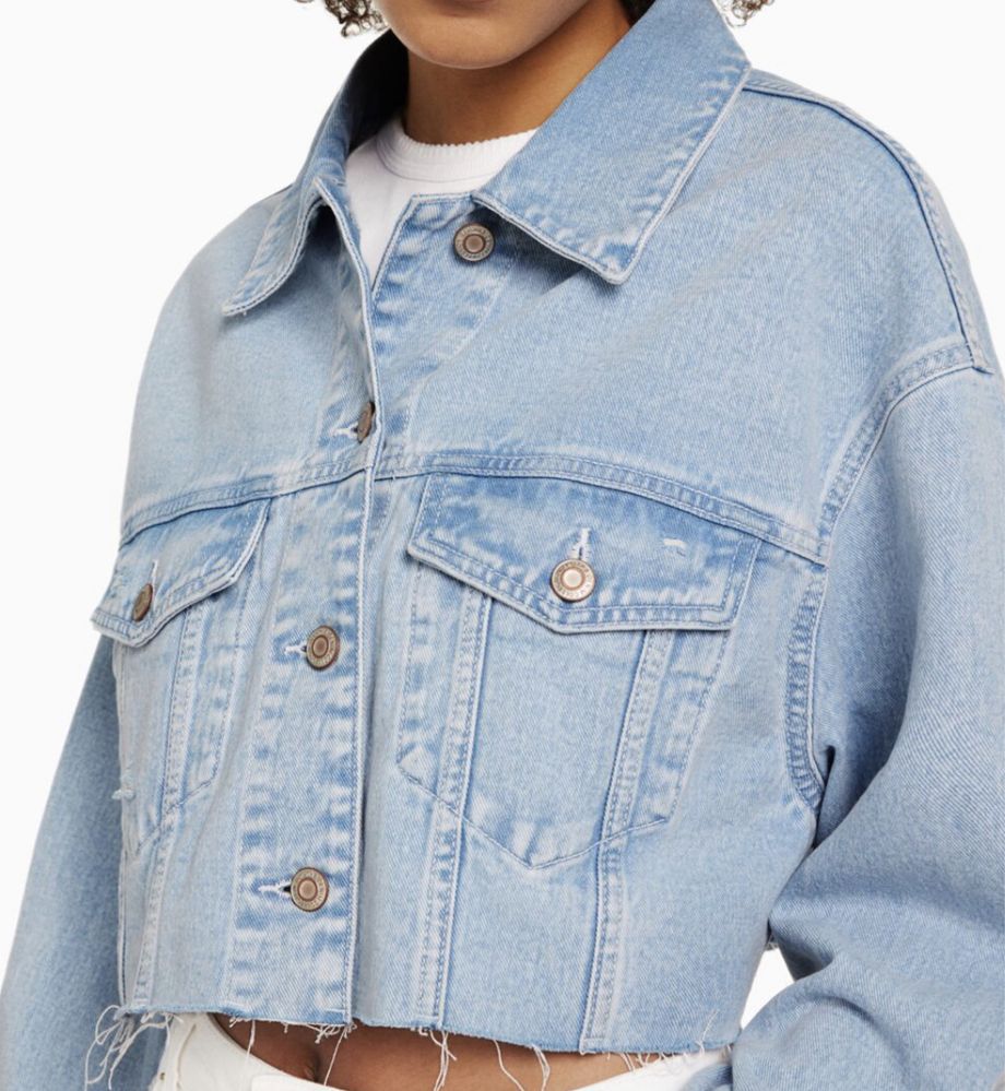 Denim jacket cropped  BERSHKA