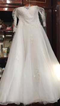 Продам свадебное платье 3D рукава