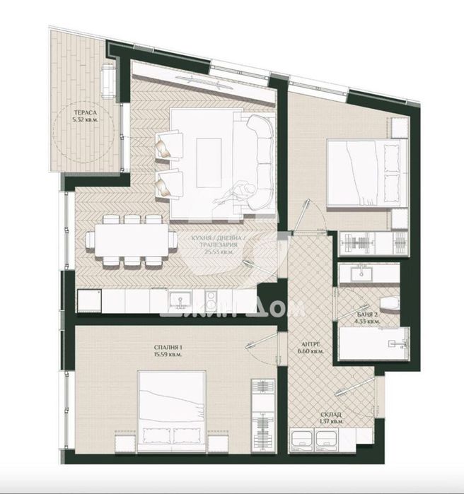 Продава се Тристаен апартамент в Бургас, Изгрев - 95 кв.м за 752 €/кв.м - Снимка #3