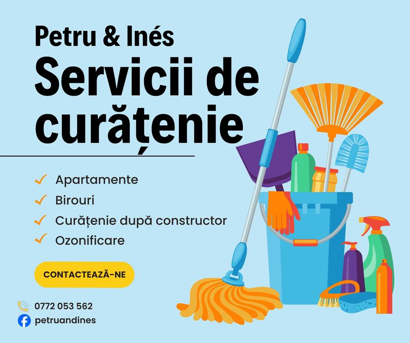 Curățenie profesională – locuințe, birouri, spații comerciale