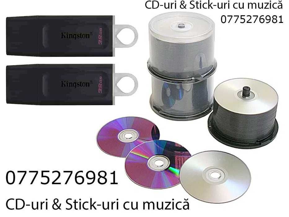 Stick-uri, CD-uri și DVD-uri cu muzica