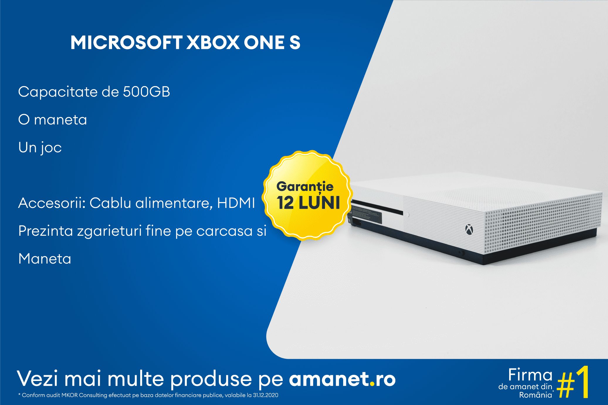 Consola Microsoft XBOX ONE S 500GB - BSG Amanet & Exchange