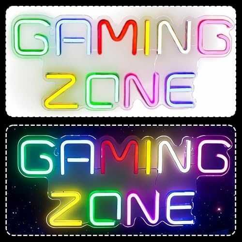 Нова Led 32 см Gaming Zone неонова лампа USB декор за геймъри стая дом
