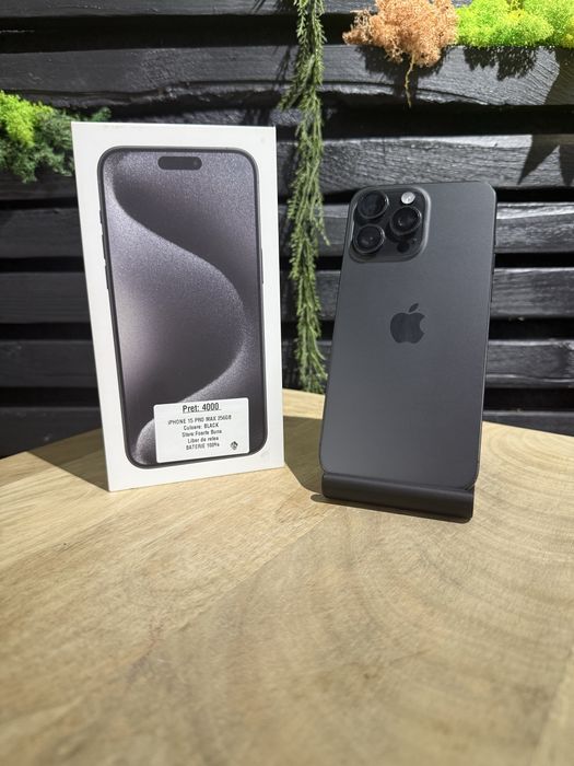 iPhone 15 pro max 256gb Black 100% Neverlocked /Fact+Garantie