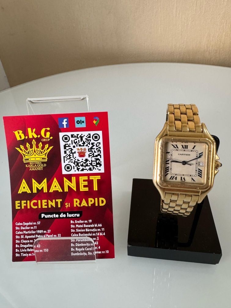 Ceas Cartier Aur 18K Amanet BKG