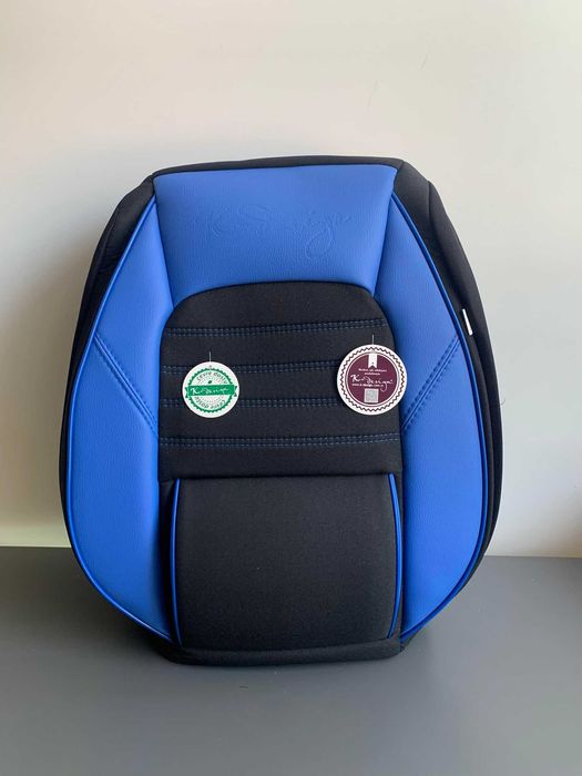 Huse scaune auto stofa imitatie de piele negru gri rosu albastru crem