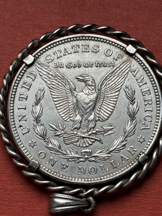 medalion pandantiv morgan dolar argint 1921 USA America $