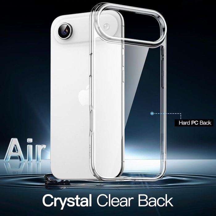 Прозрачен кейс space case за apple iphone 17 air