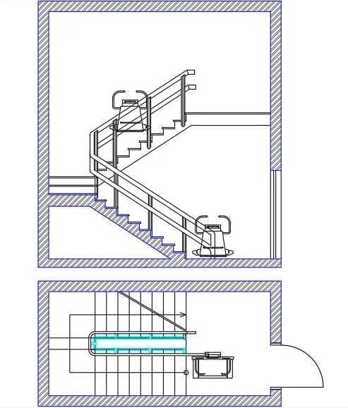 Лестничный инвалидный подъёмник. Модель ComDis-250 W