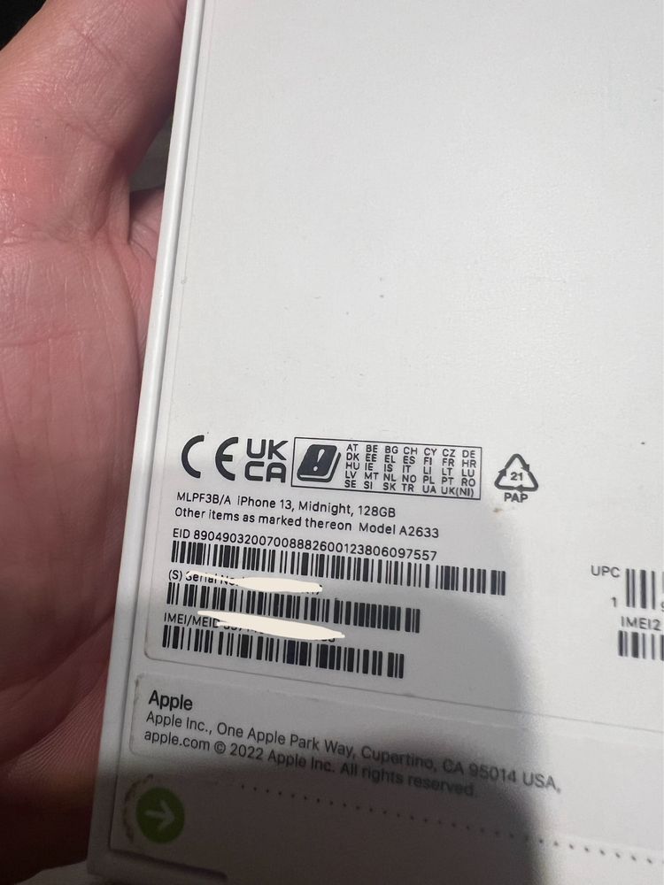 Нов iPhone 13 midnight 128GB - ГАРАНЦИЯ