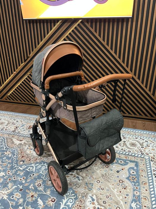Коляска-люлька Ining baby, коричневый