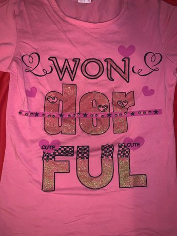 tricou roz pentru fete 11-12 ani
