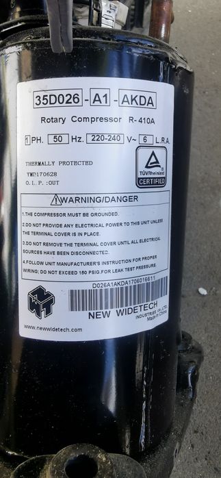 Compresor uscător rufe