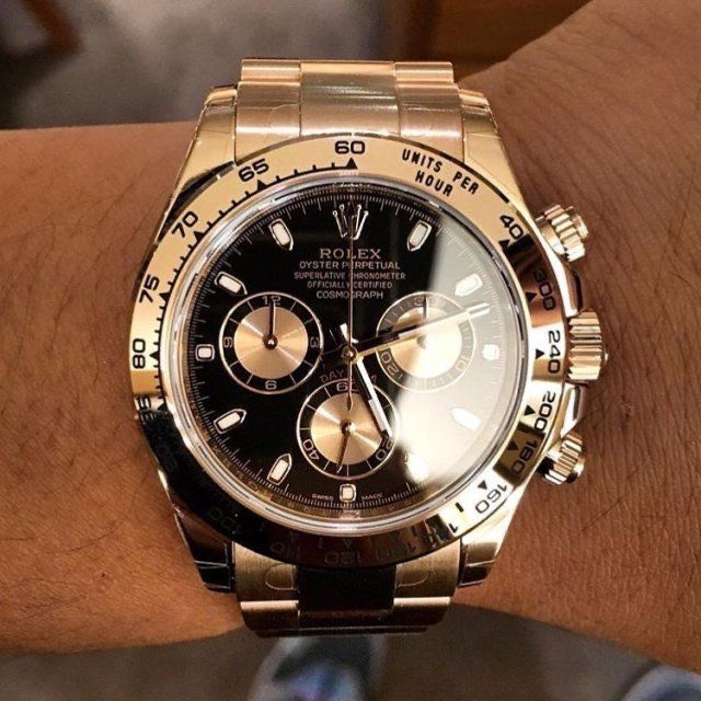 Rolex Daytona Rose Gold Black Dial
