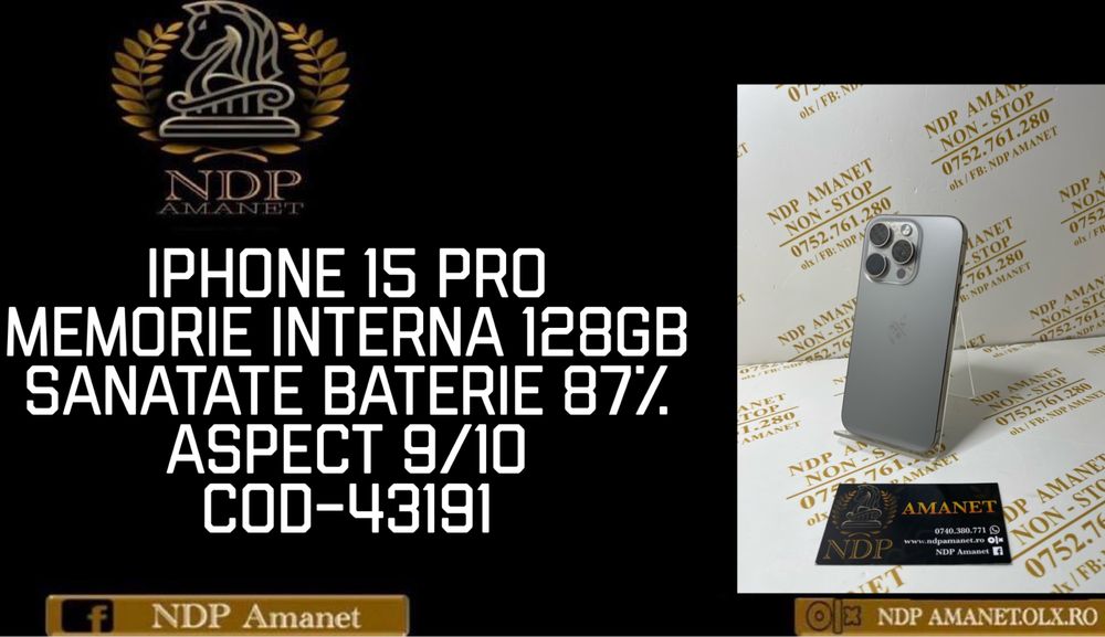 NDP Amanet Braila Iphone 15 Pro(43191)