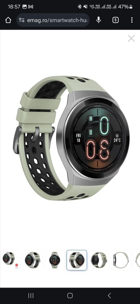 Smartwatch Huawei Watch GT 2e, 46mm, Mint Green