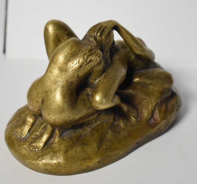 Statuetă veche din bronz - tematică erotica